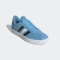 Sneaker ADIDAS SPORTSWEAR "VL COURT 3.0", Gr. 42,5, light blau, cloud weiß, core schwarz, Leder, Synthetik, sportlich, Schuhe, inspiriert vom Design des adidas samba