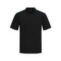 Poloshirt JACK & JONES "JJEPERFECT POLO SS SN", Herren, Gr. L, schwarz, Jersey, Obermaterial: 95% Baumwolle, 5% Elasthan, unifarben, modisch, regular fit taillenbedeckt, ohne Ausschnitt, Kurzarm gerader Abschluss, Shirts, mit Polo Kragen