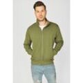 Sweatjacke JCC "310212082", Herren, Gr. 4XL, grün (olive), 60% Baumwolle, 40% Polyester, Sweatjacken