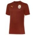 Trainingstop PUMA "GSK TRAINING JERSEY", Herren, Gr. L, rot rhythm, intense orange, Web, Obermaterial: 100% Polyester, unifarben, sportlich, slim fit normal, Rundhals, Kurzarm, Tops, Galatasaray Istanbul Trainingsshirt 2024/2025