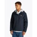 Blouson TOMMY JEANS "TJM TECH WINDBREAKER", Herren, Gr. S, blau (schwarz night navy), Obermaterial: 100% Polyester, casual, Langarm elastischer Bund, Jacken