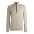 Rollkragenpullover BOSS ORANGE "Kanobix_S", Herren, Gr. L, beige (light beige271), Strick, Obermaterial: 95% Baumwolle, 5% Kaschmir, casual, regular fit, hoch geschlossener Ausschnitt, Langarm eingesetzt Strickbündchen mit Reißverschluss, Pullover, mit Ton-in-Ton Logo