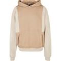 Kapuzensweatshirt URBAN CLASSICS "Urban Classics Herren Cut On Sleeve Hoody", Herren, Gr. M, beige (unionbeige, softseagrass), 65% Baumwolle, 35% Polyester, ohne Ausschnitt, Langarm, Sweatshirts