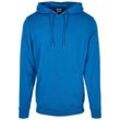 Sweatshirt URBAN CLASSICS "Urban Classics Herren Basic Terry Hoody", Herren, Gr. L, blau (sportyblau), 65% Baumwolle, 35% Polyester, unifarben, Langarm, Sweatshirts