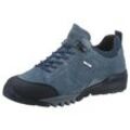 Schnürschuh WALDLÄUFER "H-AMIATA", Damen, Gr. 4,5 (37,5), blau (jeansblau), Veloursleder, Textil, Gummi, sportlich, Schuhe, Freizeitschuh, Halbschuh, Outdoorschuh mit TEX-Ausstattung, H-Weite