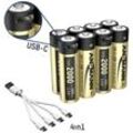 Ansmann 1312-0039 Mignon (AA)-Akku Lithium 1800 mAh 1.5 V 8 St.