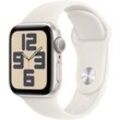 Apple Watch SE (2024) GPS 40 mm Aluminiumgehäuse Sport Band Polarstern S/M