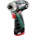 Metabo POWERMAXX BS BASIC 600984500 Akku-Bohrschrauber 12 V 2.0 Ah Li-Ion inkl. 2. Akku, inkl. Ladegerät, inkl. Koffer