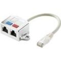 Renkforce RJ45 Netzwerk T-Adapter CAT 5e [2x RJ45-Buchse - 1x RJ45-Stecker] 15.00 cm Metall