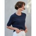 Rundhals-Pullover Peter Hahn Cashmere blau