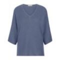 V-Pullover aus 100% Kaschmir include blau