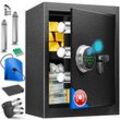 KESSER® Elektr. Tresor mit Fingerabdruck & Schlüssel Inkl. Notfallakku Elektronischer Safe 3x Doppelbolzenverriegelung Boden Wandtresor Möbeltresor Panzerschrank Zahlenschloss