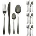 Besteck Set BRIT - Edelstahl - 16-teilig - je 4x Messer, Gabel, L√∂ffel, Teel√∂ffel - schwarz matt