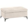 Hockerbank MR. COUCH "Haiti II", beige (novaclean avanti 4 ecru), B:118cm H:45cm T:66cm, Novaclean Avanti (100% Polyester), Hocker, Polsterhocker, passend zu der Garnitur, wahlweise mit Kaltschaum