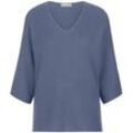 V-Pullover aus 100% Kaschmir include blau, 46