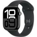 Apple Watch Series 10 46mm Cellular Sportarmband schwarz S/M Aluminiumgehäuse diamantschwarz