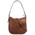 Shopper SPIKES & SPARROW, Damen, Gr. B/H/T: 27cm x 27cm x 4cm onesize, braun (cognac), Leder, unifarben, leicht glänzend, Taschen, echt Leder