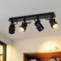 Gbly - Deckenstrahler 4 Flammig Deckenspot Schwarz - Vintage Schwenkbar Deckenleuchte GU10 350° Strahler Deckenlampe Spots Küchenlampe für Wohnzimmer