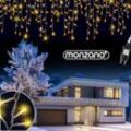 MONZANA® LED-Lichterkette Regen Innen Außen Warmweiß Kaltweiß Lichternetz Lichtervorhang Beleuchtung Außen Innen Weihnachten Weihnachtsdeko