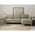 Ecksofa HOME AFFAIRE "MARSEILLE (242/152cm),L-Form, Rec. rechts/links", beige, B:242cm H:88cm T:152cm, 68% Polypropylene, 32% Polyester, Sofas, Massivholzbeine aus Eiche, in verschieden Bezügen und Farbvarianten