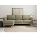 Ecksofa HOME AFFAIRE "MARSEILLE (242/152cm),L-Form, Rec. rechts/links", beige, B:242cm H:88cm T:152cm, 85% Polypropylene, 15% Polyester, Sofas, Massivholzbeine aus Eiche, in verschieden Bezügen und Farbvarianten