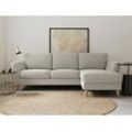 Ecksofa HOME AFFAIRE "MARSEILLE (242/152cm),L-Form, Rec. rechts/links", grau (light grau), B:242cm H:88cm T:152cm, 85% Polypropylene, 15% Polyester, Sofas, Massivholzbeine aus Eiche, in verschieden Bezügen und Farbvarianten