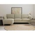 Ecksofa HOME AFFAIRE "MARSEILLE (242/152cm),L-Form, Rec. rechts/links", braun (cappuccino), B:242cm H:88cm T:152cm, 68% Polypropylene, 32% Polyester, Sofas, Massivholzbeine aus Eiche, in verschieden Bezügen und Farbvarianten