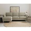 Ecksofa HOME AFFAIRE "MARSEILLE (242/152cm),L-Form, Rec. rechts/links", beige, B:242cm H:88cm T:152cm, 68% Polypropylene, 32% Polyester, Sofas, Massivholzbeine aus Eiche, in verschieden Bezügen und Farbvarianten