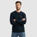 Rundhalspullover PME LEGEND "American classic Buckley knit", Herren, Gr. M, weiß (sky captain), Strick, Obermaterial: 100% Baumwolle, casual, Rundhals, Langarm, Pullover