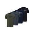 s.Oliver T-Shirt 4er Pack Herren Baumwolle, mehrfarbig