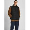 Steppweste "MULTI BODYWARMER", Herren, Gr. XXL (56/58), schwarz, Obermaterial: 100% Polyester, JACK & JONES PLUSSIZE, modisch, regular fit, Westen