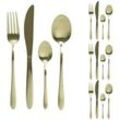 Besteck Set BRIT - Edelstahl - 16-teilig - je 4x Messer, Gabel, L√∂ffel, Teel√∂ffel - gold