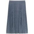 TOM TAILOR Damen Plissee Midi-Rock, blau, Gemustert, Gr. 36