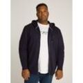 Sweatjacke "BT-IM NA FLAG LOGO ZP THRU HDY-B", Herren, Gr. XXXL, blau (desert sky), Sweatware, Obermaterial: 63% Baumwolle, 37% Polyester, TOMMY HILFIGER BIG & TALL, casual, regular fit, Langarm Bündchen, Sweatjacken, Große Größen mit Logostickerei