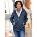 Fleecejacke CASUAL LOOKS, Damen, Gr. 40, blau (türkis, marine, meliert), 100% Polyester, Webware:100% Polyester, meliert, gemustert, mehrfarbig, Langarm, Jacken