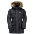 Funktionsparka JACK WOLFSKIN "GLACIER PEAK PARKA K", Kinder, Gr. 128, grau (phantom), OBERSTOFF 100% POLYESTER, FUTTER 100% POLYESTER FÜLLUNG 100% POLYESTER, Jacken