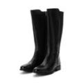 Weitschaftstiefel SHEEGO "Große Größen", Damen, Gr. 39, XL-Schaft, schwarz, Obermaterial: 100% Leder, klassisch, Schuhe, mit Stretch-Einsatz, in 3 Schaftweiten