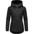 Winterjacke RAGWEAR "Dankka Warm", Damen, Gr. XL (42), schwarz, Obermaterial: 100% Polyester, Innenfutter: 100% Polyester, Wattierung: 100% Polyester, Basic, figurumspielend Po-bedeckend, hoch geschlossener Ausschnitt, Langarm Ärmel ohne Ärmelschlitz elastischer Bund mit Gummizug, Jacken, Wasserdichte weiche Damen Jacke für den Winter