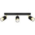 SOLLUX LIGHTING Deckenleuchte "NERO", schwarz (schwarz, golden), H: 18cm, Lampen, beweglicher Lampenschirm, Deckenstrahler Deckenspot