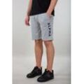 Sweatshorts ALPHA INDUSTRIES "Alpha Industries Men - Shorts Alpha Jersey Short", Herren, Gr. L, Normalgrößen, grau (grau heather), Obermaterial: 100% Baumwolle, Hosen