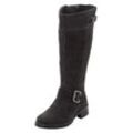 Weitschaftstiefel SHEEGO "Große Größen", Damen, Gr. 38, XL-Schaft, schwarz, Obermaterial: 100% Leder, klassisch, Schuhe