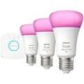 PHILIPS Hue White und Col. Amb. E27 3x1100 3er Starter Set 16 Mio. Farben