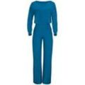 Jumpsuit WINSHAPE "JS101LSC", Damen, Gr. L, Normalgrößen, grün (teal grün), 85% Polyester, 15% Elasthan, Rundhals, Langarm, Overalls, Functional Comfort