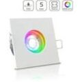 Einbauspot IP65 eckig - Farbe: Weiß - LED Leuchtmittel: GU10 5W RGB+CCT