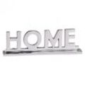 Finebuy - Home Deko Schriftzug Design Wohnzimmer Ess-Tisch- Dekoration Wohnung Alu Aluminium Wohndeko Silber 22 cm