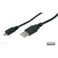 Digitus - USB-Kabel usb 2.0 usb-a Stecker, USB-Micro-B Stecker 1.00 m Schwarz AK-300127-010-S