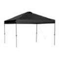 Outsunny Garten-Pavillon Faltpavillon Pop-up Festzelt Gartenzelt inkl. Heringe Abspannseile Oxford Schwarz 2,95 x 2,95 x 2,64 m