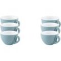 Tasse APS "6er Set Kaffeetassen -SNUG-", blau, H:6cm Ø:9,5cm, Porzellan, Trinkgefäße, für Heißgetränke aller Art geeignet