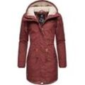 Winterjacke RAGWEAR "YM-Canny", Damen, Gr. XXL (44), orange (terra), Außenmaterial: 65% Polyester, 35% Baumwolle, Innenfutter: 100% Polyester, Wattierung: 100% Polyester, casual, tailliert Po-bedeckend, Langarm verstellbar Rippstrickbündchen mit Druckknöpfen,verstellbar, Jacken, stylischer Damen Kurzmantel Parka mit Kapuze