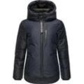 Steppjacke NAVAHOO "Krümelein", Damen, Gr. XXXL (46), blau (navy), Oberstoff: 100% Polyester, Futter: 100% Polyester, Wattierung: 100% Polyester, Ärmelfutter: 100% Polyester, modisch, figurumspielend Po-bedeckend, hoch geschlossener Ausschnitt, Langarm Ärmel ohne Ärmelschlitz Rippstrickbündchen, Jacken, stylische Damen Winterjacke mit dezenter Steppung